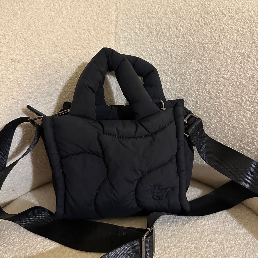 Thirty Years Black Quilted Crossbody Bag